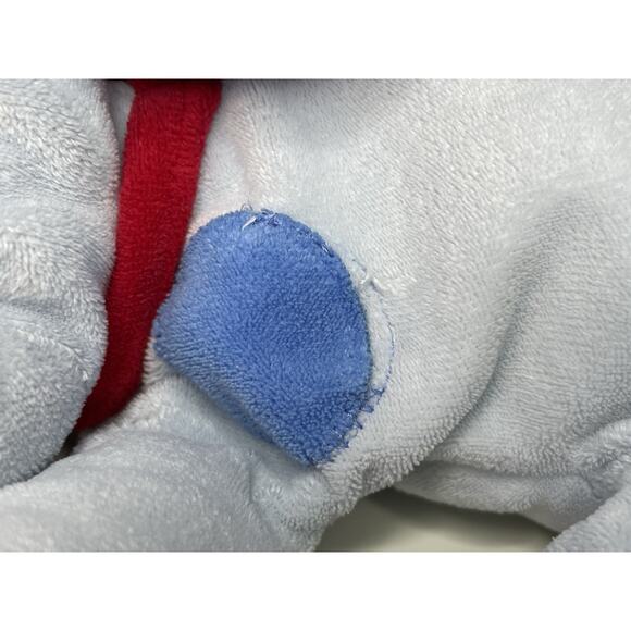 Carters Just One Year Blue Puppy Dog Plush 8” Spots Red Collar Floppy *FLAW* - Picture 6 of 13